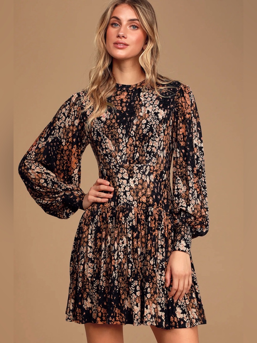 Free People Heartbeats Skater Mini Dress Size Large Msrp $128